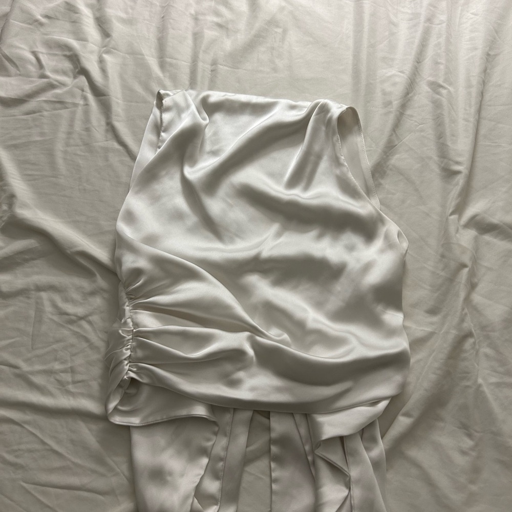 Elegant White Satin Top